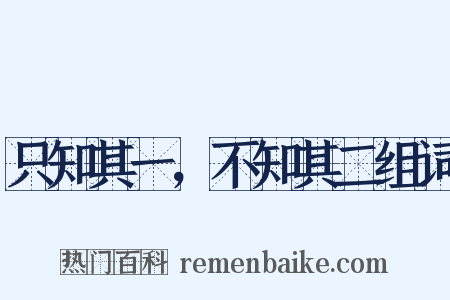 只知其一，不知其二组词是什么意思的图片
